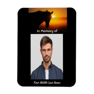 Ímã Memorial Keepsaau Foto Orador Cavalo Ocidental