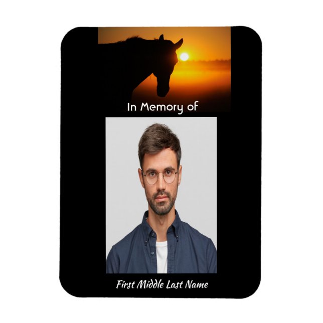 Ímã Memorial Keepsaau Foto Orador Cavalo Ocidental (Vertical)