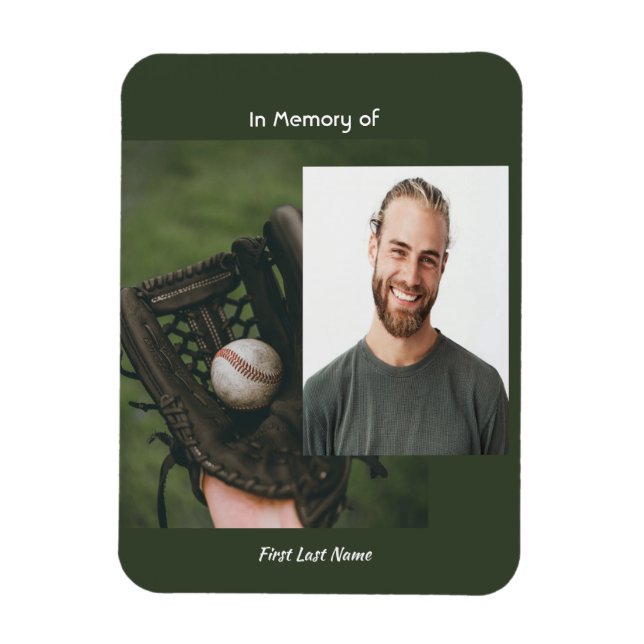 Ímã Memorial Keepsake Baseball Game Player  (Vertical)