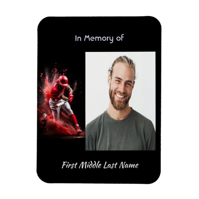 Ímã Memorial Keepsake Baseball Softball  (Vertical)