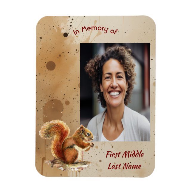 Ímã Memorial Keepsake Cute Red Squirrel (Vertical)