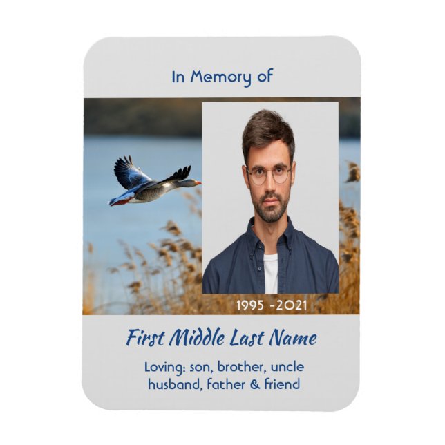 Ímã Memorial Keepsake Lake Geese Birds (Vertical)