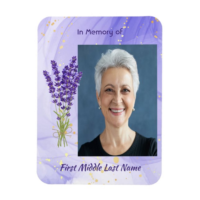 Ímã  Memorial Keepsake Lavender Garden Flower (Vertical)