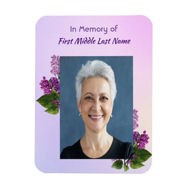 Ímã Memorial Keepsake Lilac Garden Flower  (Vertical)