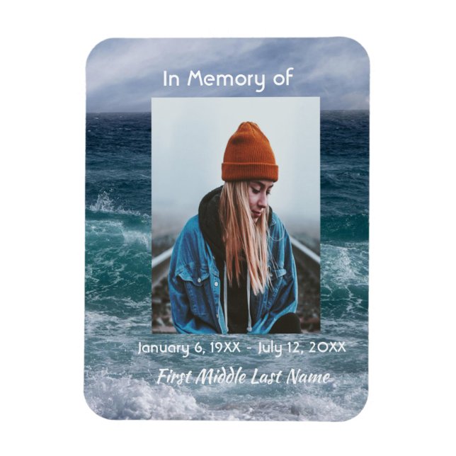 Ímã Memorial Keepsake Ocean Sea Beach (Vertical)