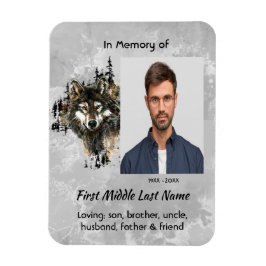 Ímã Memorial Keepsake Wolf Wolves Animal art