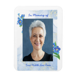 Ímã Memorial Keepsawn Esqueça-me Não" Flores