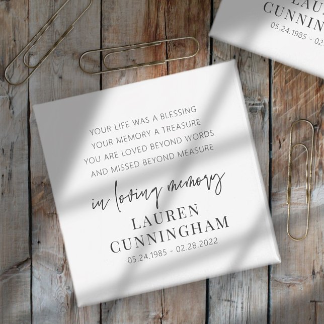 Imã Memorial Modern Elegant Simple Chic (Criador carregado)