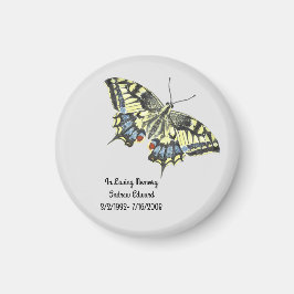 Imã Memorial Personalizado de Borboleta