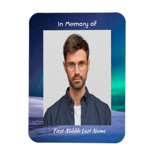 Ímã Memorial Photo Norte Lights Aurora Borealis