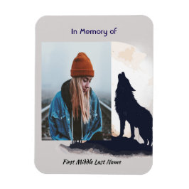 Ímã Memorial Prayer Lone Wolf Howling Animal