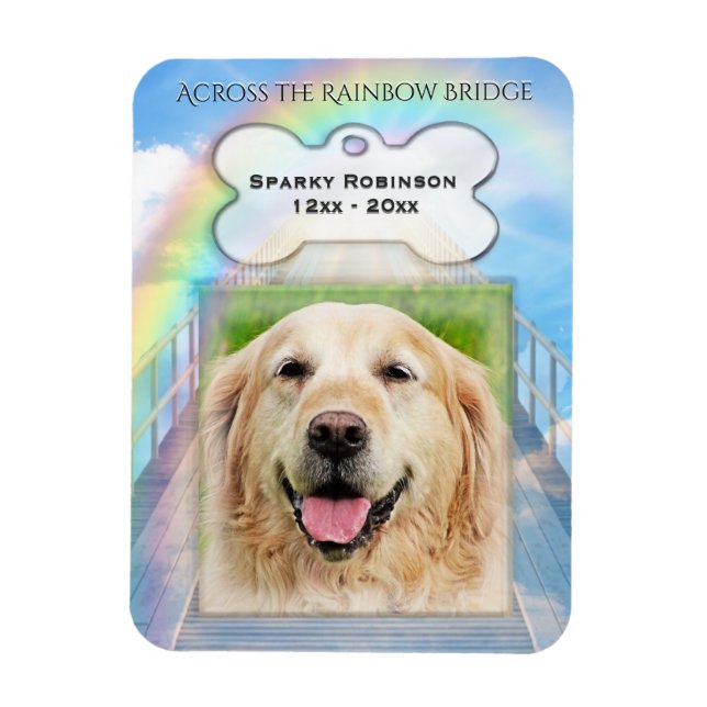 Ímã Memorial Rainbow Bridge Dog (Vertical)