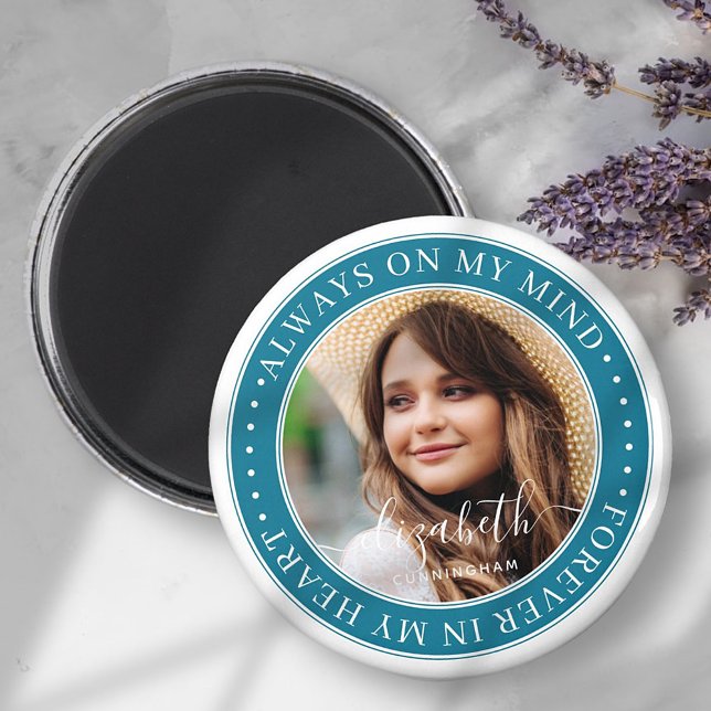 Imã Memorial Sempre Na Minha Mente Foto Elegante (Criador carregado)