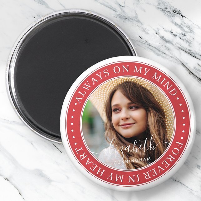 Imã Memorial Sempre Na Minha Mente Foto Elegante (Criador carregado)