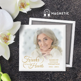 Imã Memorial SEMPRE NO NOSSO CORAÇÃO Foto Dourada