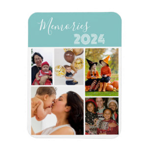 Ímã Memórias da Família 5 Colagem de Fotos