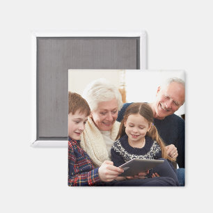 Imã Memórias da Família Foto Personalizada dos Avós