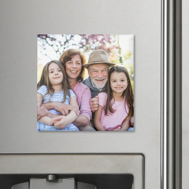 Imã Memórias da Família Foto Personalizada dos Avós (Family Memories Personalized Grandparent Photo magnet)