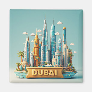 Imã 🧲 Memórias de Férias em Dubai para Guardar 🌴