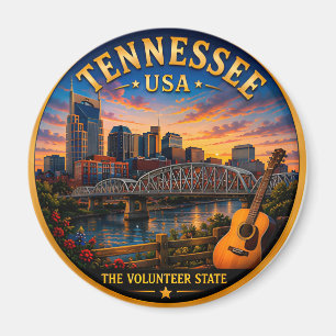 Imã Memórias de Férias em Tennessee Nashville 🟡