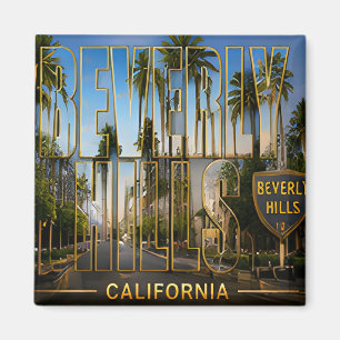 Imã Memórias de Viagem da Palmeira de Beverly Hills Ca