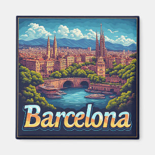 Imã 🧲 Memórias de Viagem de Barcelona da Espanha 🇪🇸