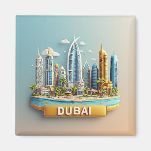Imã 🧲 Memórias de Viagem de Dubai que Duram para Semp