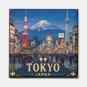 Imã 🧲 Memórias de Viagem de Tóquio do Japão 🇯🇵