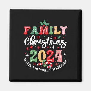 Imã Memórias do Fazer do Natal da Família 2024 Juntas