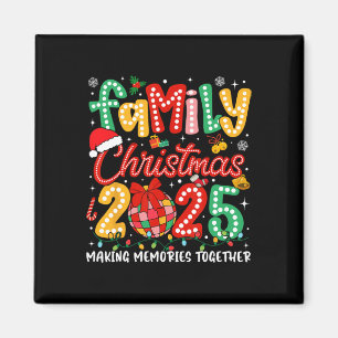 Imã Memórias do Fazer do Natal da Família 2025 Juntos 