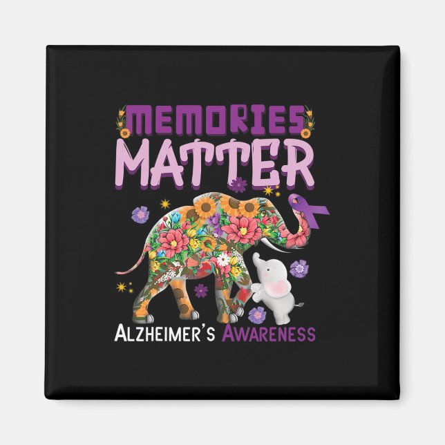 Imã Memórias Importam Elefante Alzheimer Alzheimer Alz (Frente)