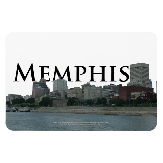 Ímã Memphis Skyline com Memphis no Sky Magnet (Horizontal)