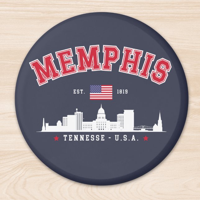 Imã Memphis Skyline – Est. 1819 Southern Pride" (Criador carregado)