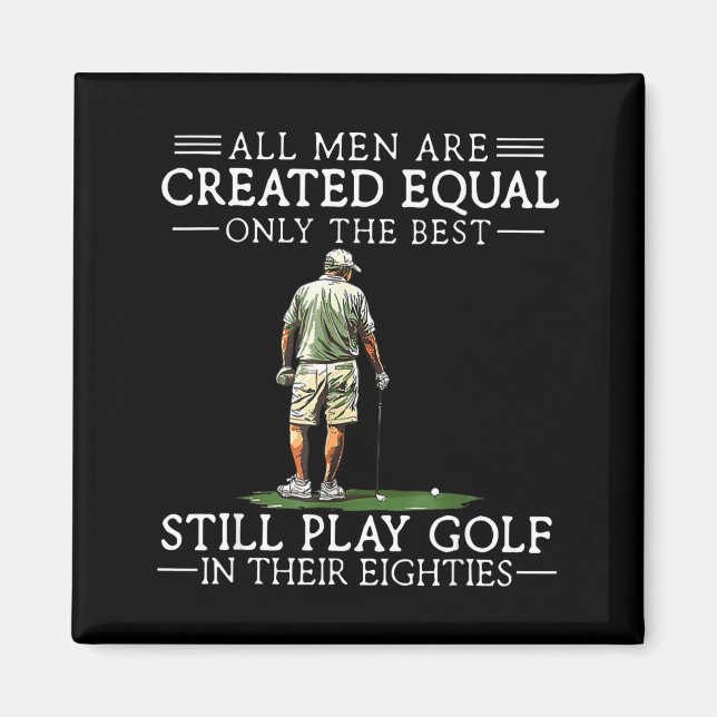 Imã Men Play Golf Eighties Funny Golfer Golfing  (Frente)