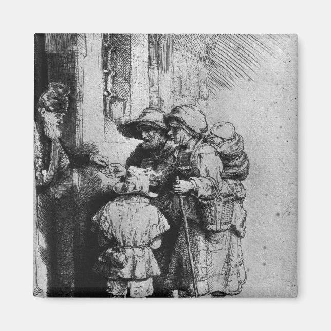 Imã Mendigos na porta de uma casa, 1648 (Frente)