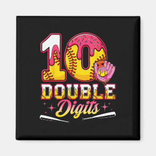 Imã Menina 10 Dígitos Duplos Aniversário de 10 anos So