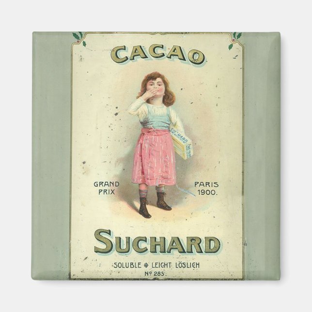 Imã Menina Açúcar Beijo de Chocolate Vitoriana (Frente)