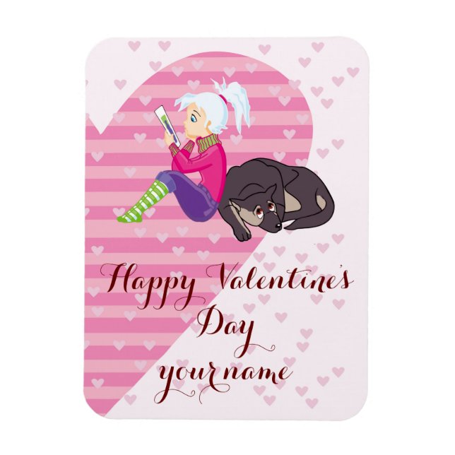 Ímã Menina apaixonada (Vertical)