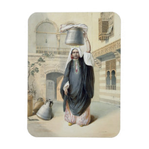 Ímã Menina árabe nova que retorna do Hammam no Cairo