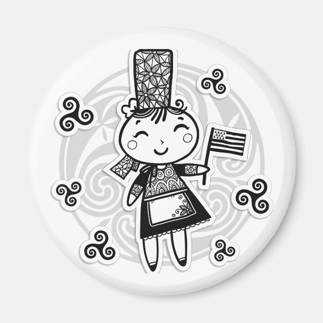 Imã Menina Breton (Frente)