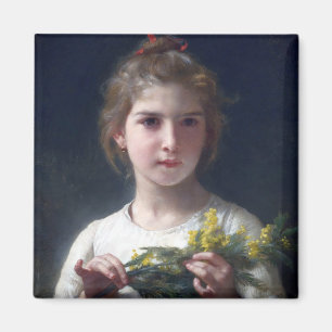 Imã Menina com Mimosa, Bouguereau