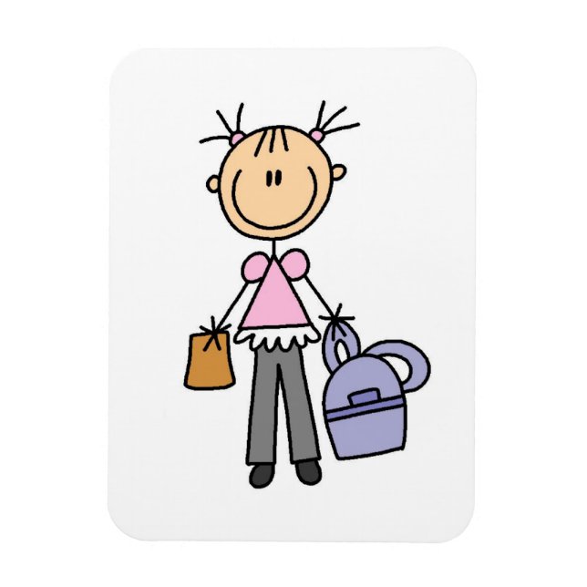 Ímã Menina Com Mochila (Vertical)