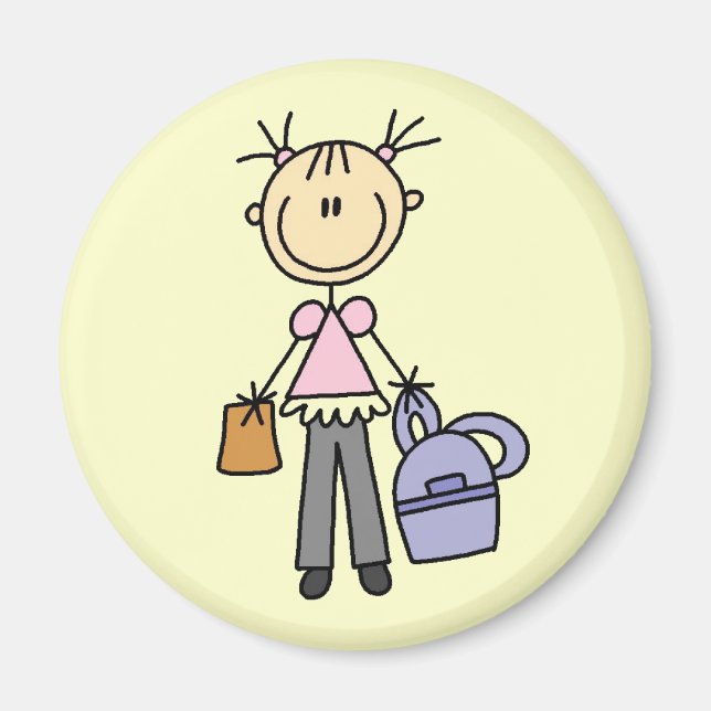 Imã Menina Com Mochila (Frente)