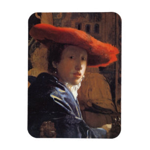 Ímã Menina com Red Hat, c.1665 (óleo no painel)