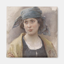 Imã Menina com véu verde (por Ludwig Passini)