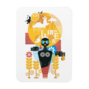 Ímã Menina da hora de verão