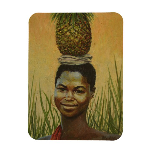 Ímã Menina de abacaxi 2004 (Vertical)