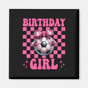 Imã Menina de Aniversário Futebol Menina Mãe de Futebo