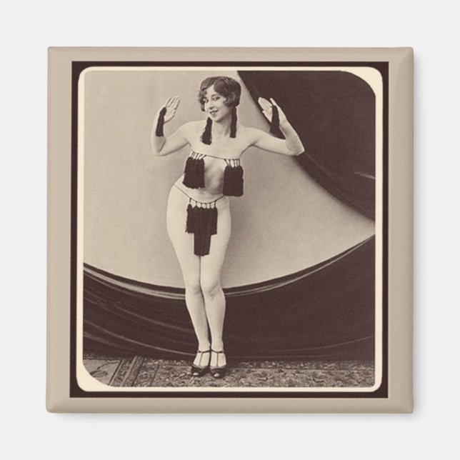 Imã Menina de Flapper Bonita do Risqué de 1920 (Frente)