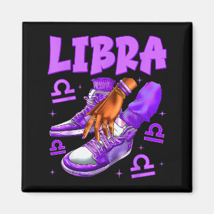 Imã Menina de Libra Aniversário Mulher Preta Tênis Zod